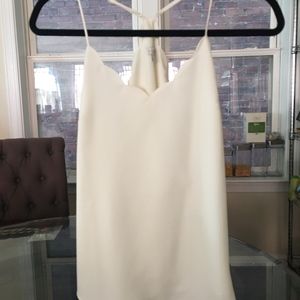 J Crew Scalloped V-Neck Tank Top